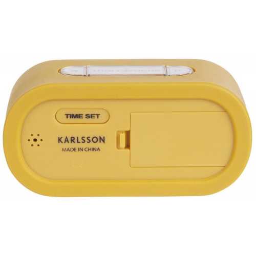 Karlsson Gummy Alarm Table Clock Ochre Yellow Naken Interiors